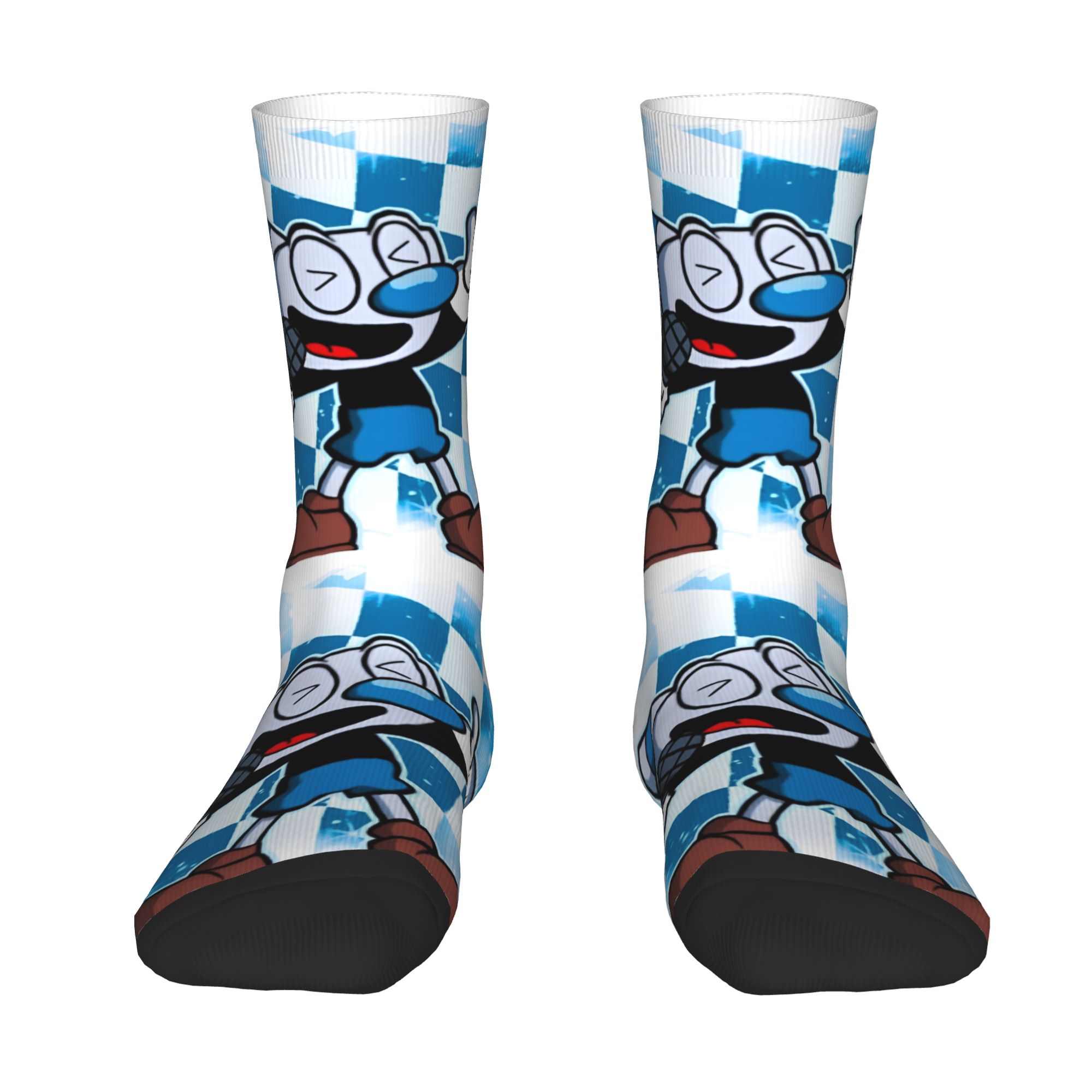 Pipe Bending Spring - Calcetines personalizados de Cuphead y Mugman