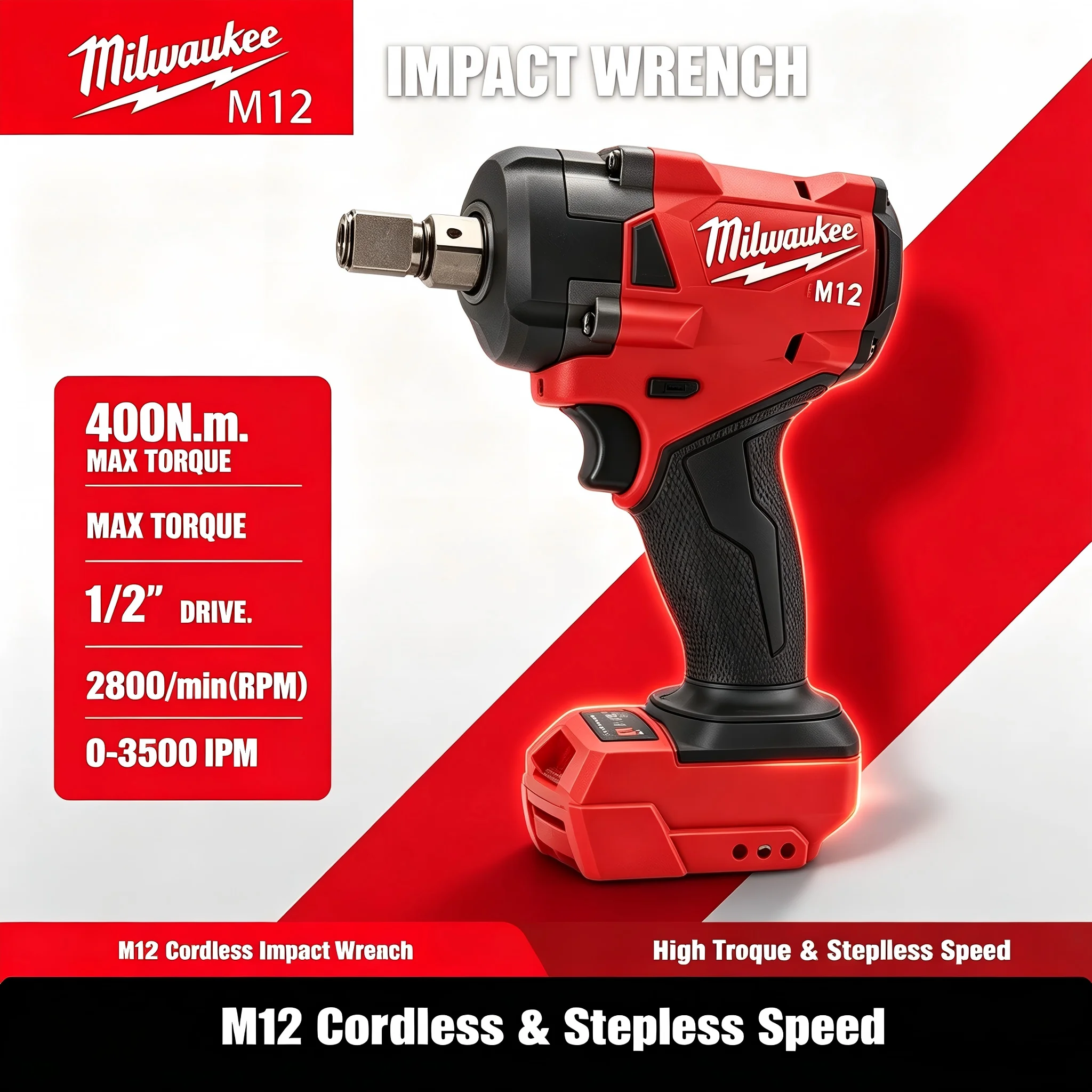 Llave de impacto eléctrica sin - Milwaukee Drill M12 Fuel reseña y precio