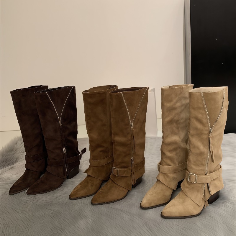 Botas de mujer de cuero de ant - Pipe Bending Spring reseña y precio